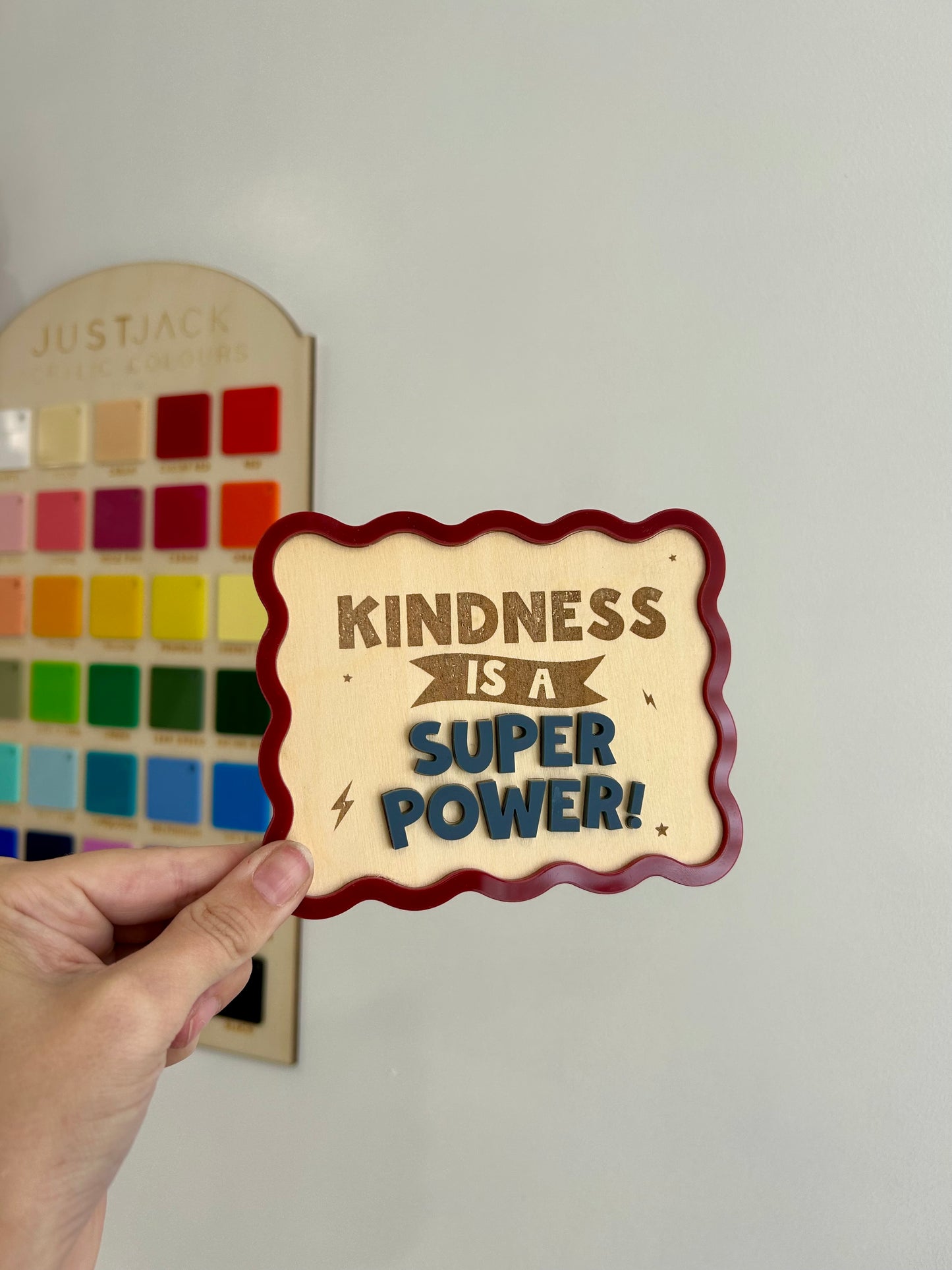 Kindness is a super power sign