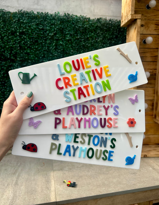 Outdoor Playhouse Sign