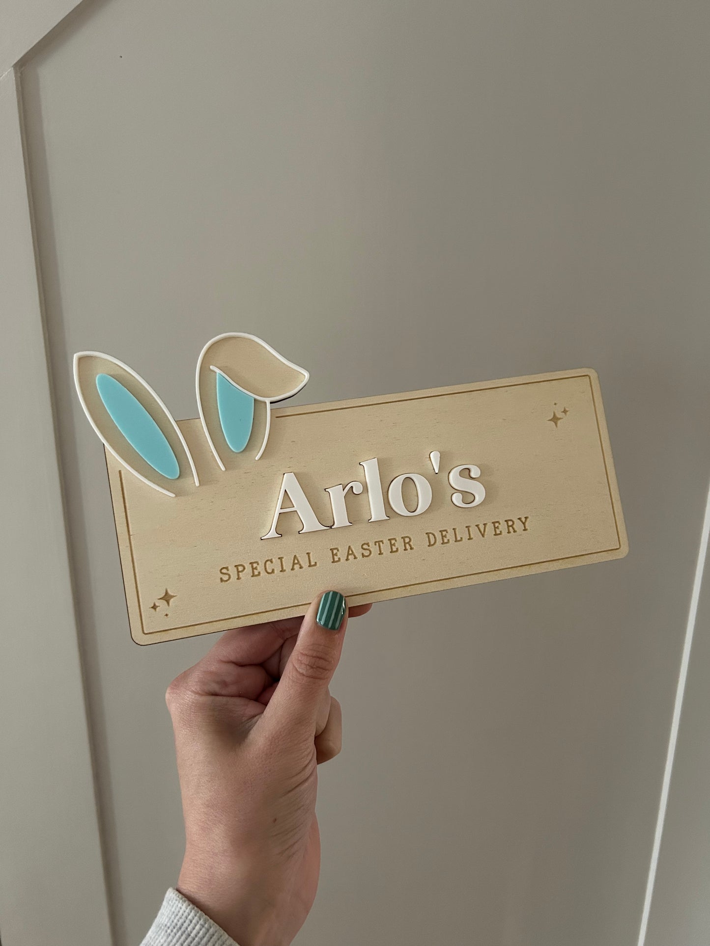 Arlo - Easter Plaque.