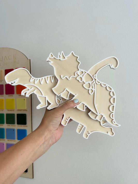 Dinosaurs Wall Decor : Pack of 4