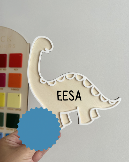 Dino Name Sign