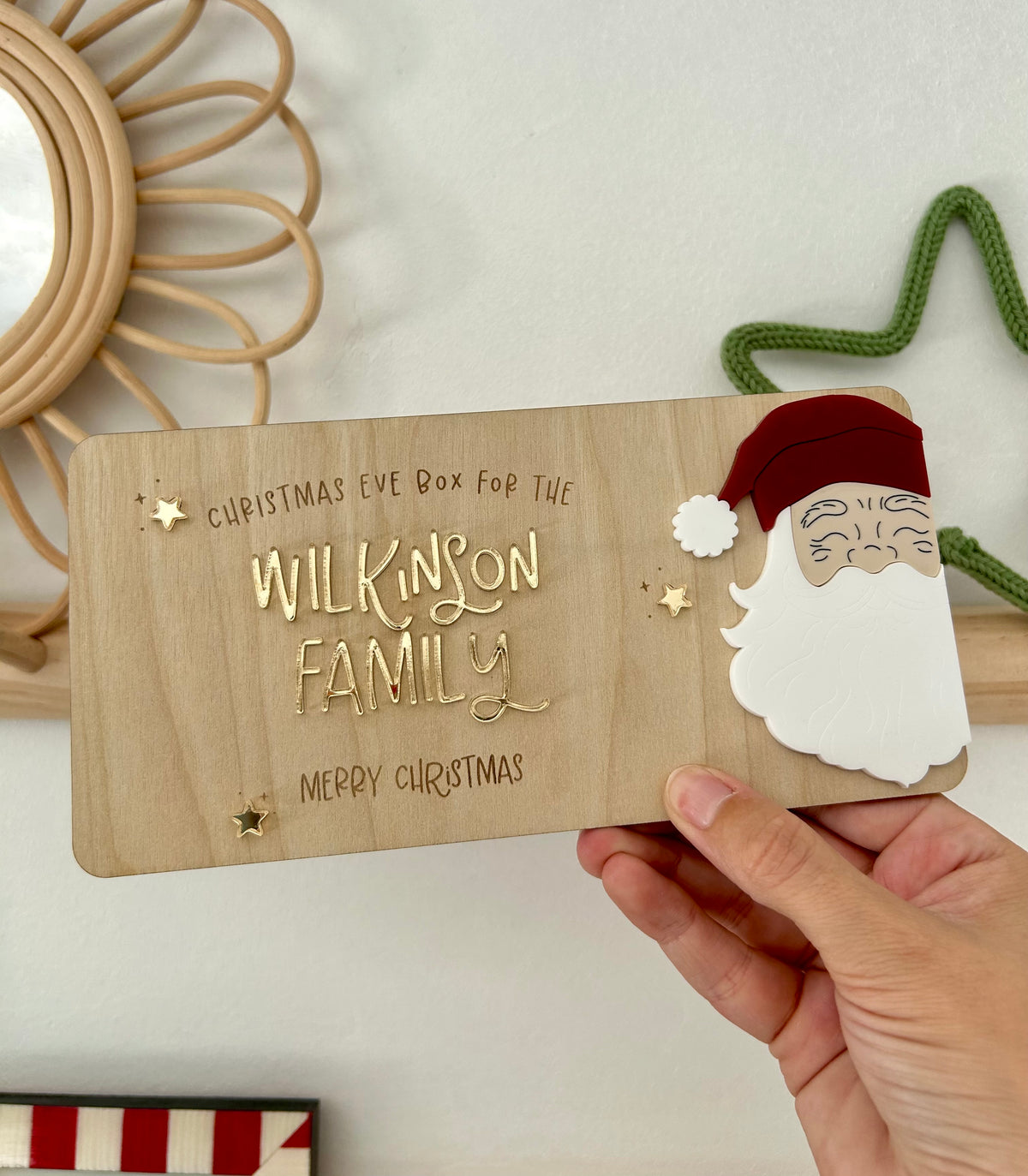 Santa Christmas Crate Plaque