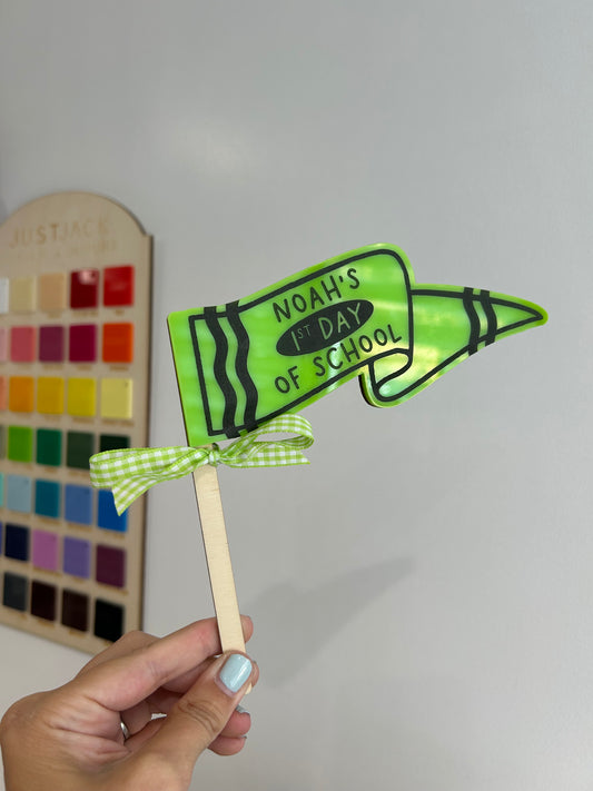 Back To School Crayon Photo Prop