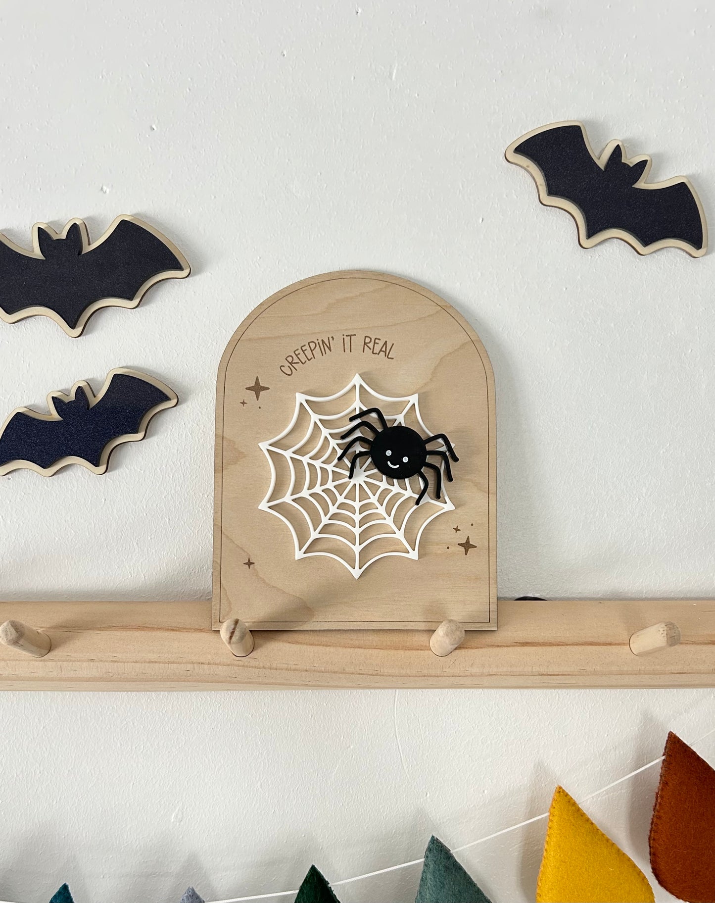 Spider Web Wall Plaque Halloween