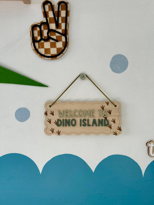 Dinosaur Island Sign