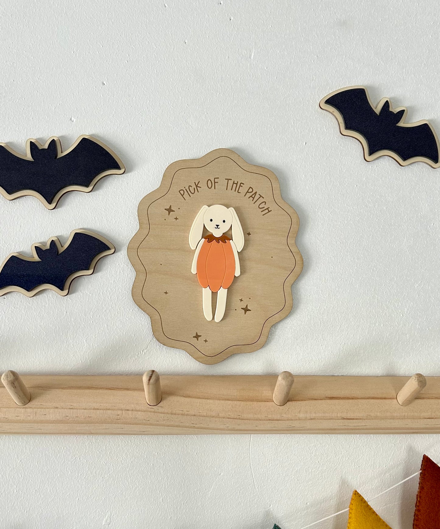 Bunny Wall Plaque Halloween