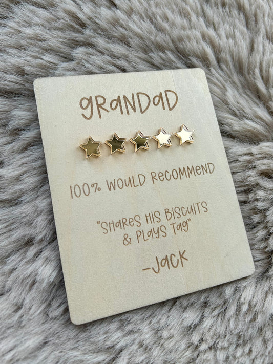 Personalised 5 Star Plaque