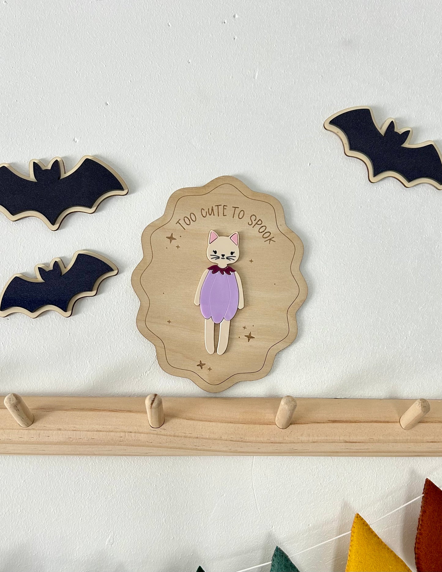 Cat Wall Plaque Halloween