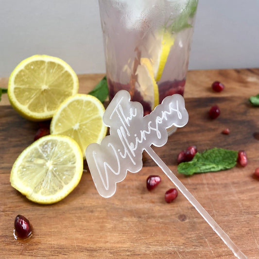 Personalised Wedding Cocktail Drink stirrer | Wedding Favours | Wedding place names.