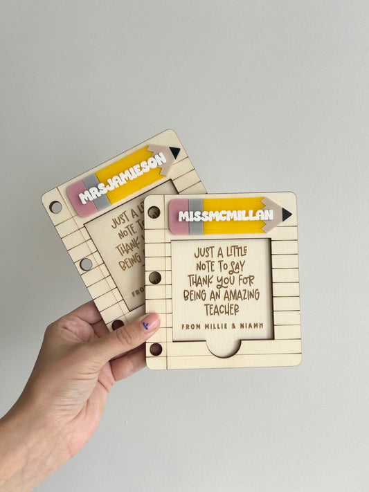 Teacher Gift Post-It Note Holder