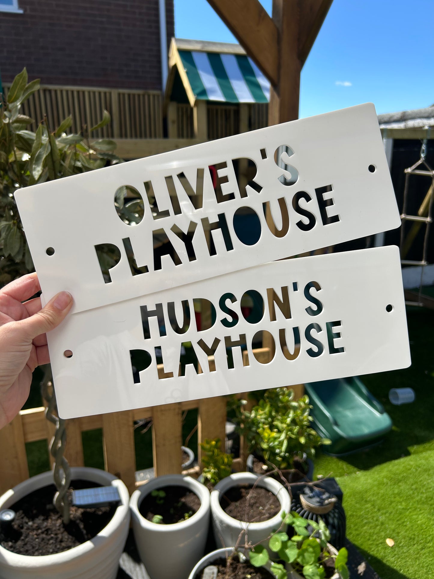 Oliver or Hudson Playhouse sign