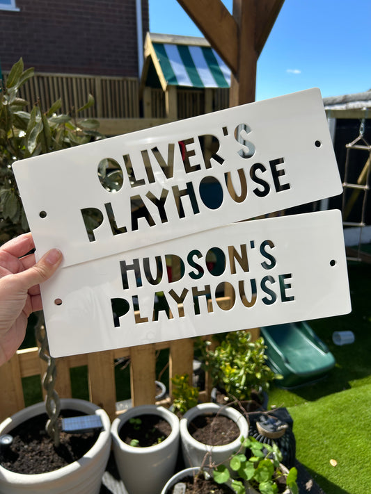 Oliver or Hudson Playhouse sign